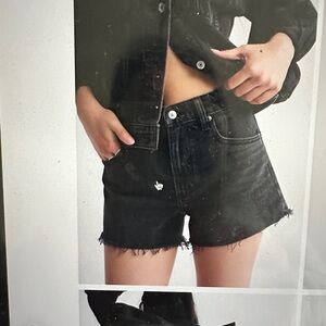 Abercrombie High Rise Cut off Denim Short Size 27